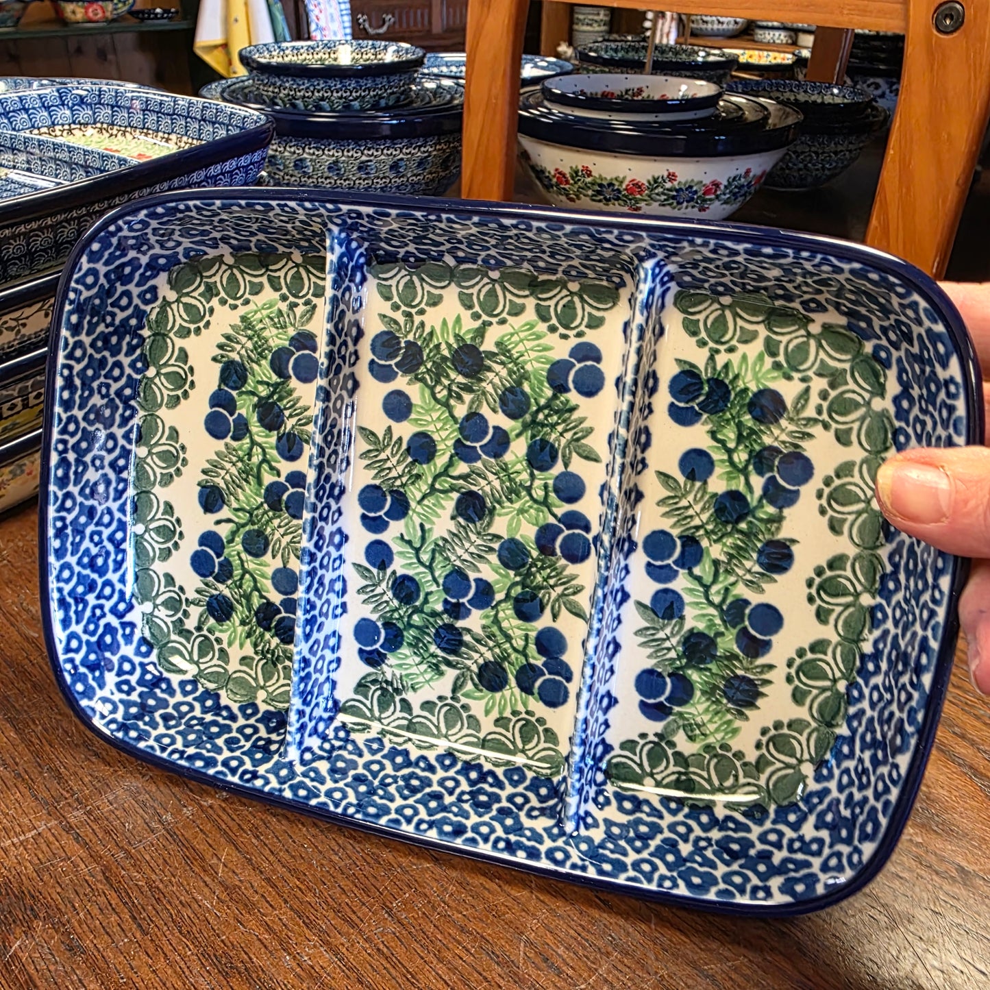 Dish   Divided  6.5" x 9.25"   1413X ~ Huckleberry