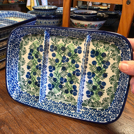Dish   Divided  6.5" x 9.25"   1413X ~ Huckleberry