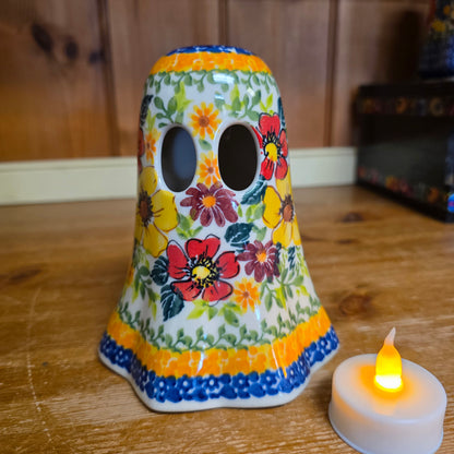 Ghost Luminary ART1 1265 orange figurine 5.5" H