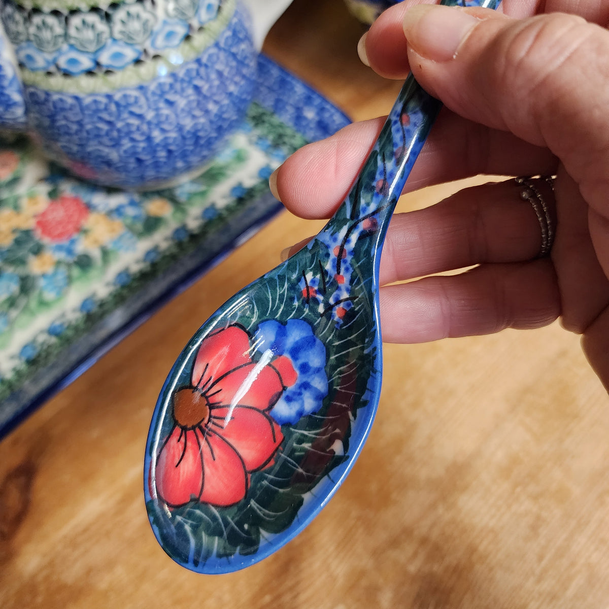 Spoon 8" ~ red /green on back 127