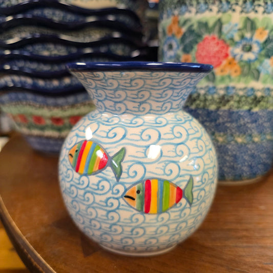 Vase   Bubble   4.25" 048-2540x Rainbow Fish