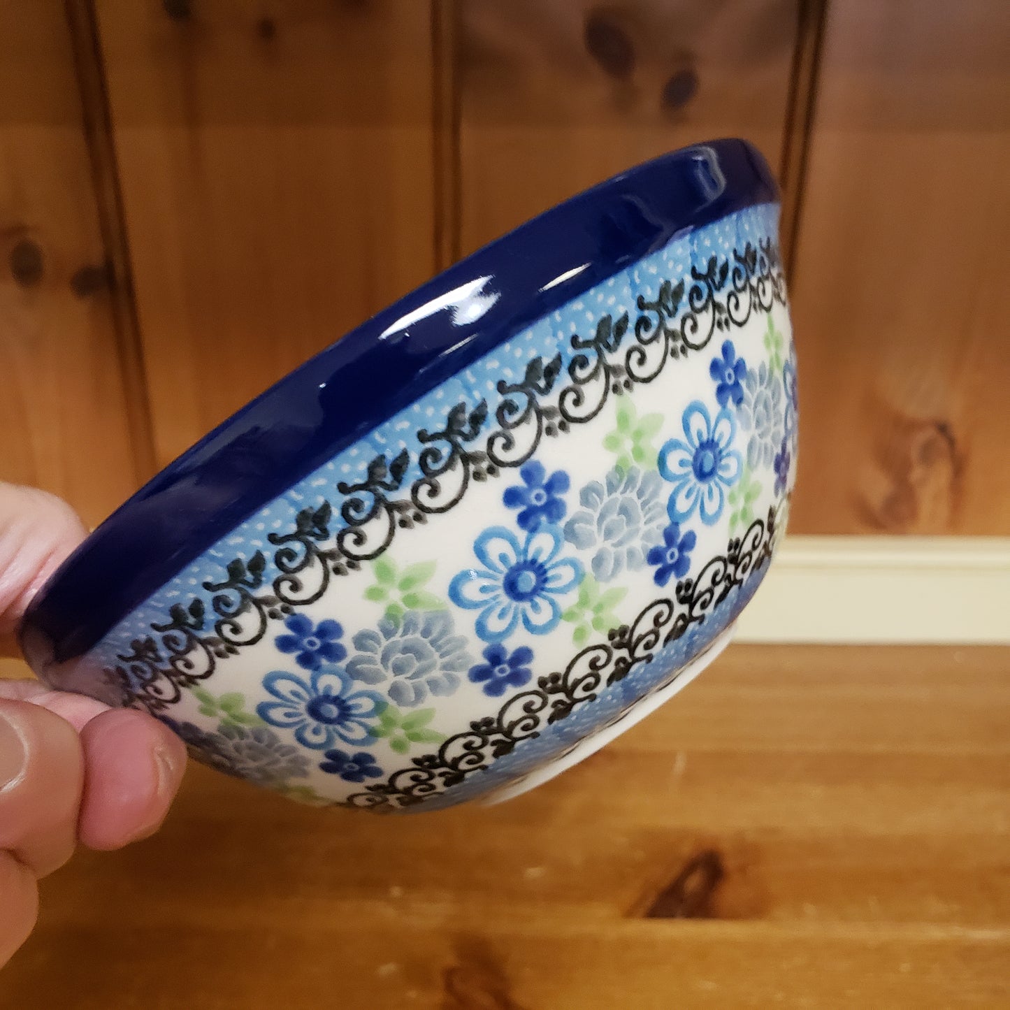 Bowl ~ Nesting Salad/Cereal ~ 5.5" W 059-2633X Flower Works  1.5 cups