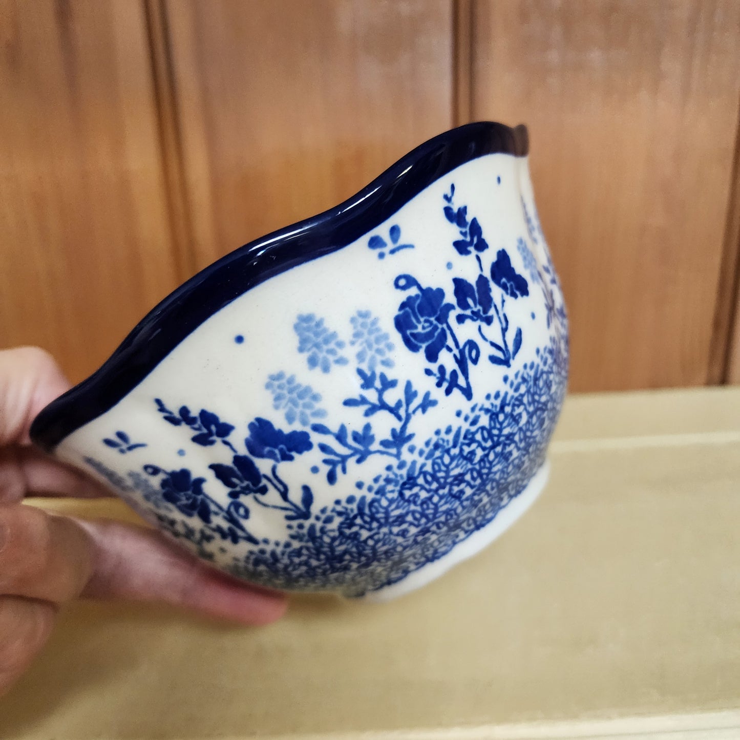 Bowl ~ Wavy Edge ~ 5.75" 3204X ~ Bluebonnets