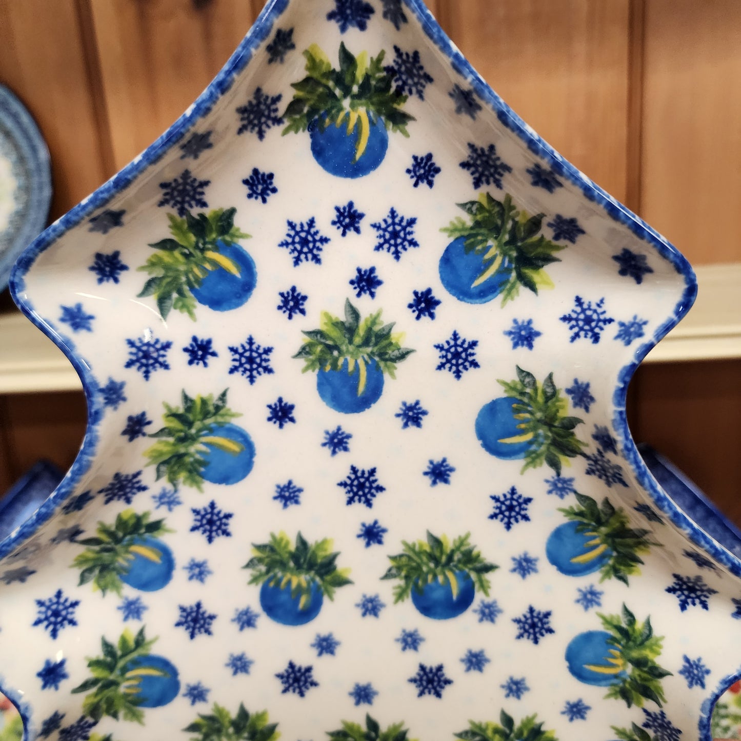 Platter ~ Tree shape 13" x 11" Blue