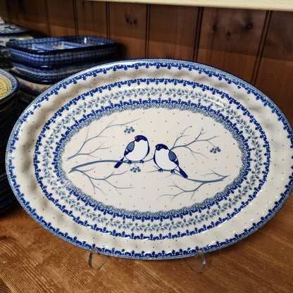Platter   Oval   10' X 14.5" 614-U4830  U3 pf0526  (includes FREE wooden display stand)