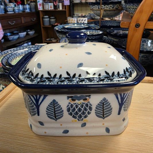 Box Covered Container   3.25"H x 3.5"W x 4.5"L  385-3327X  Give a Hoot pf0526