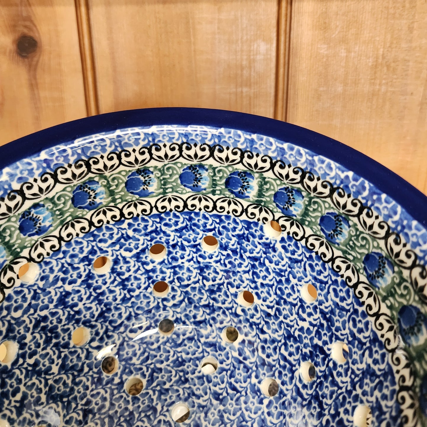 Berry Bowl w/ Saucer   8"W    1513X ~ Peacock Feather