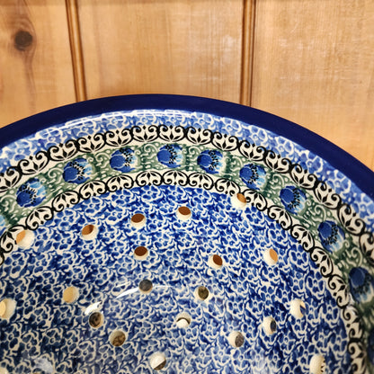 Berry Bowl w/ Saucer   8"W    1513X ~ Peacock Feather