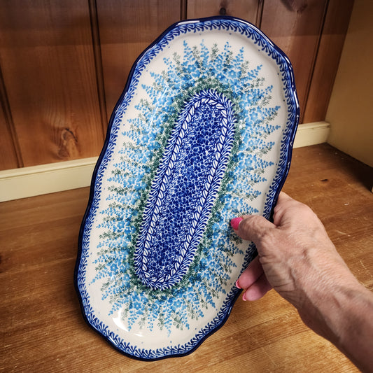 Tray ~ Scalloped Oval ~ 6.25" x 12.5" A42-3279X pf0425