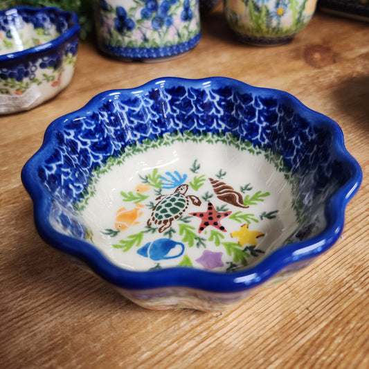 Bowl ~ Fluted Ramekin Sealife Turtle