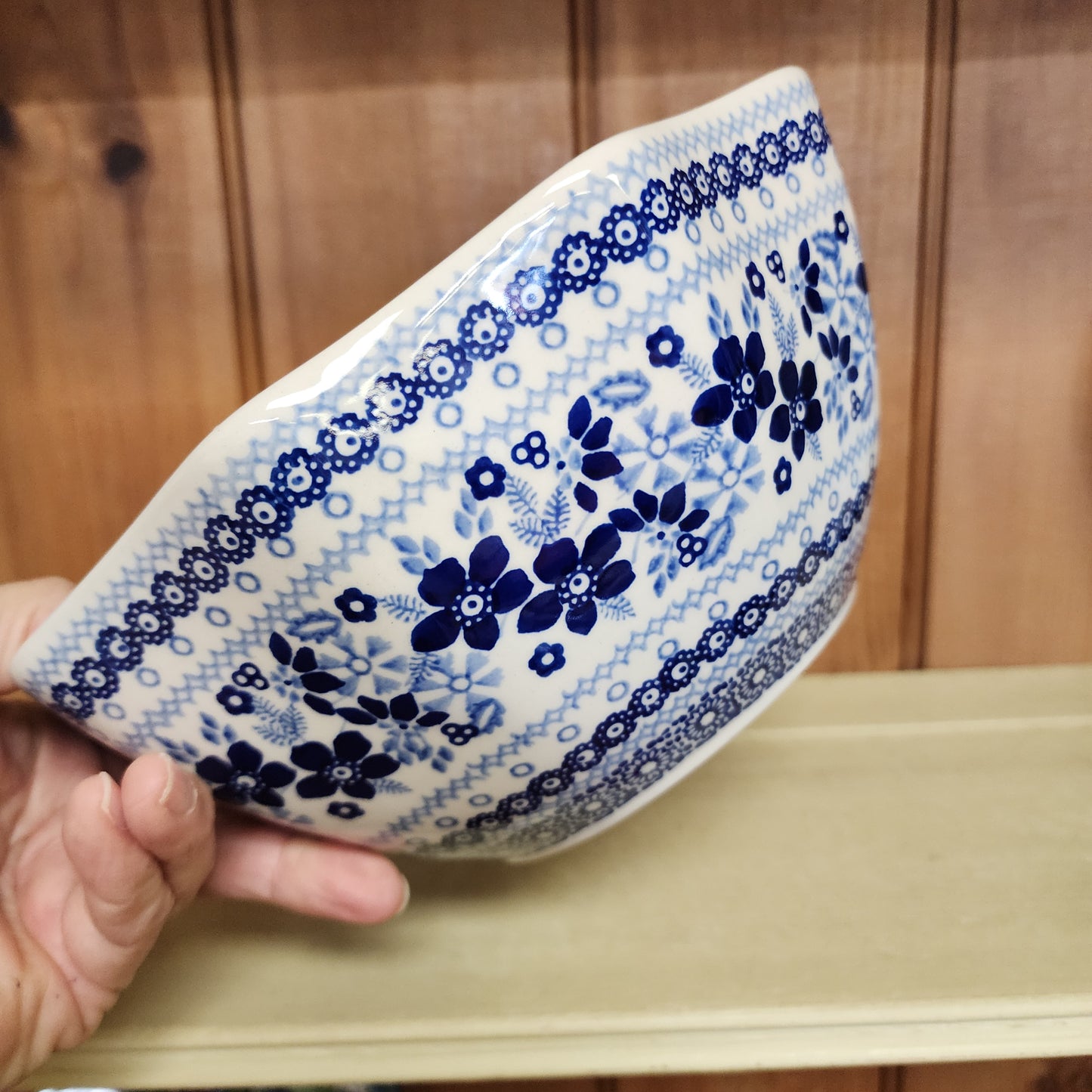 Bowl 10 Sided Indigo / sb01 (9" x 4")
