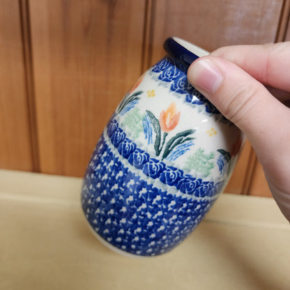 Vase   Milk Bottle Shape   5"H 196-3371X  Signs of Spring pf0526