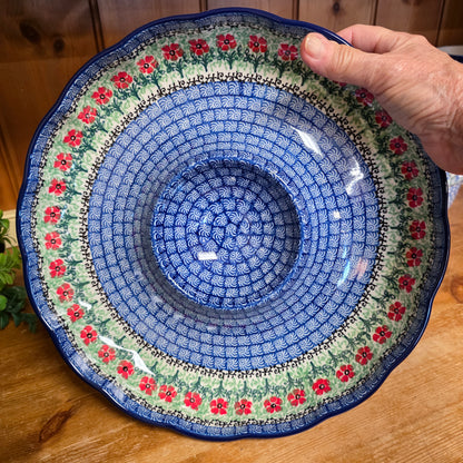 Bowl   Fluted Vegetable 12" x 2" Chip & Dip A23-1916X  Maraschino pf0526