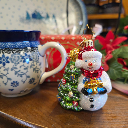 Ornament Radko ~ Snowy & Bright! Gem Snowman 3"
