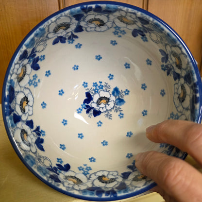 Bowl w/Pedestal   5.25"W  206-2222X  Snow Poppy pf0526