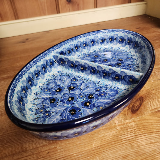 Dish ~ Divided ~ Oval 164-U3639 ~ U3 M. Starzyk FBI