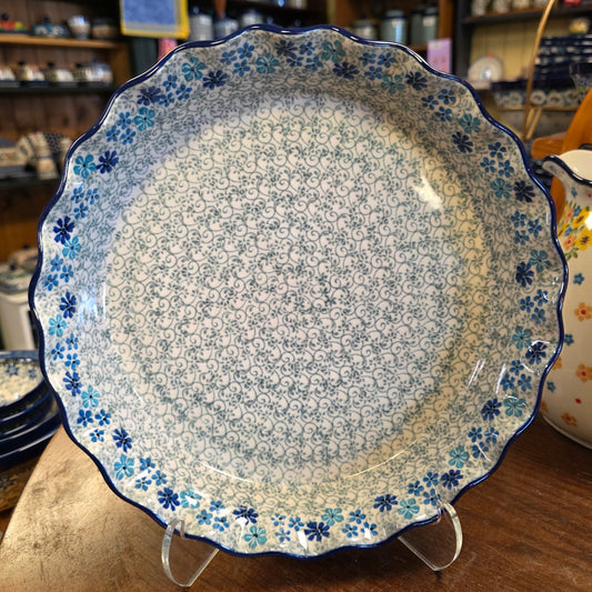 Baker Pie Plate   Fluted   10" 636-2612X  Periwinkle pf0526