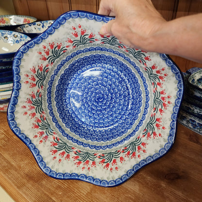 Bowl   Wavy Edge   Large  12" 693-1437X  Crimson Bells pf0526