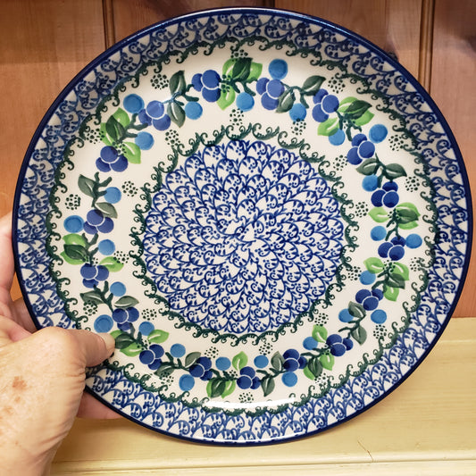 Plate ~ Rimmed ~ 9" 302-1416X Blue Berries