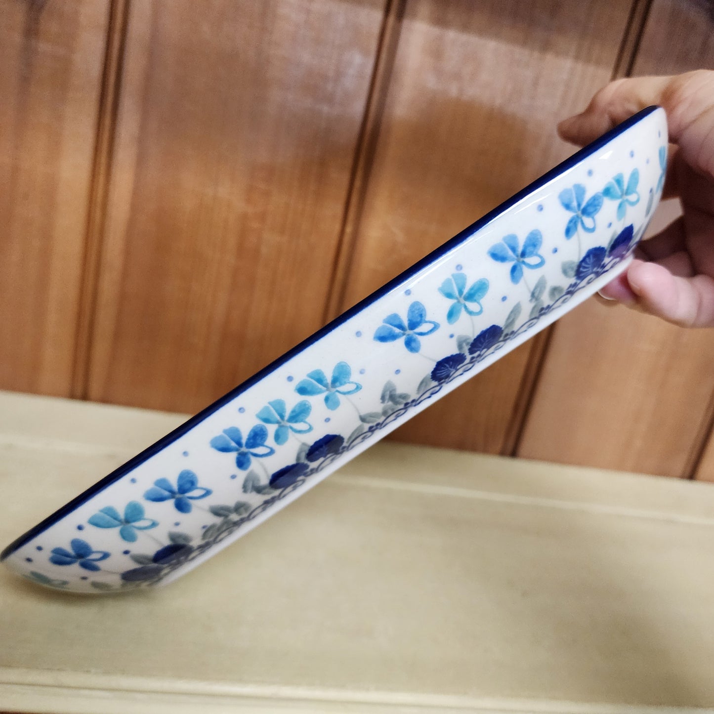 Tray ~ Shallow Rectangular ~ Small 2751X ~ Blue Orchids
