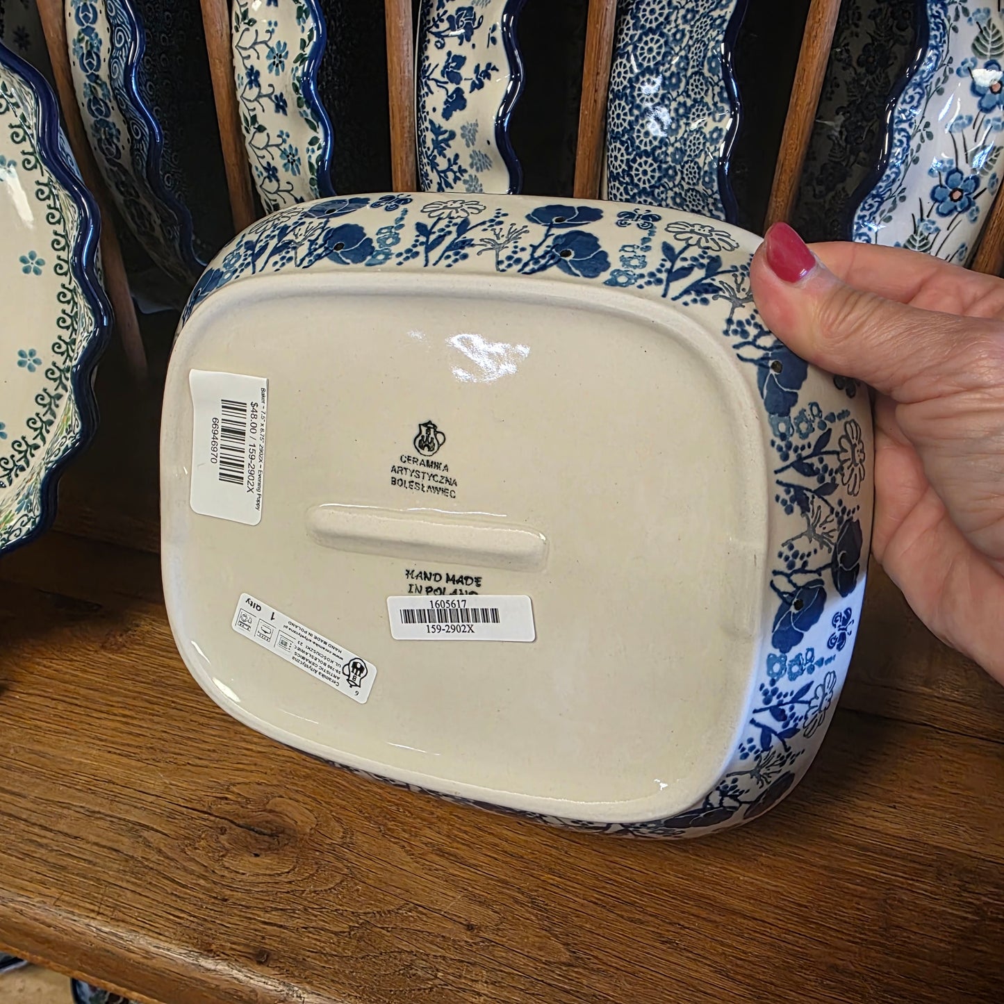 Rectangular Dish / Baker ~ 7.5" x 8.75" 2902X ~ Evening Poppy