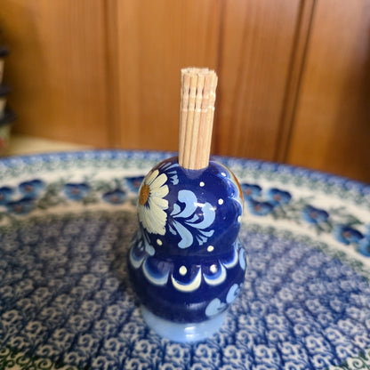Wooden (A2 ~Blue/white) toothpick holder