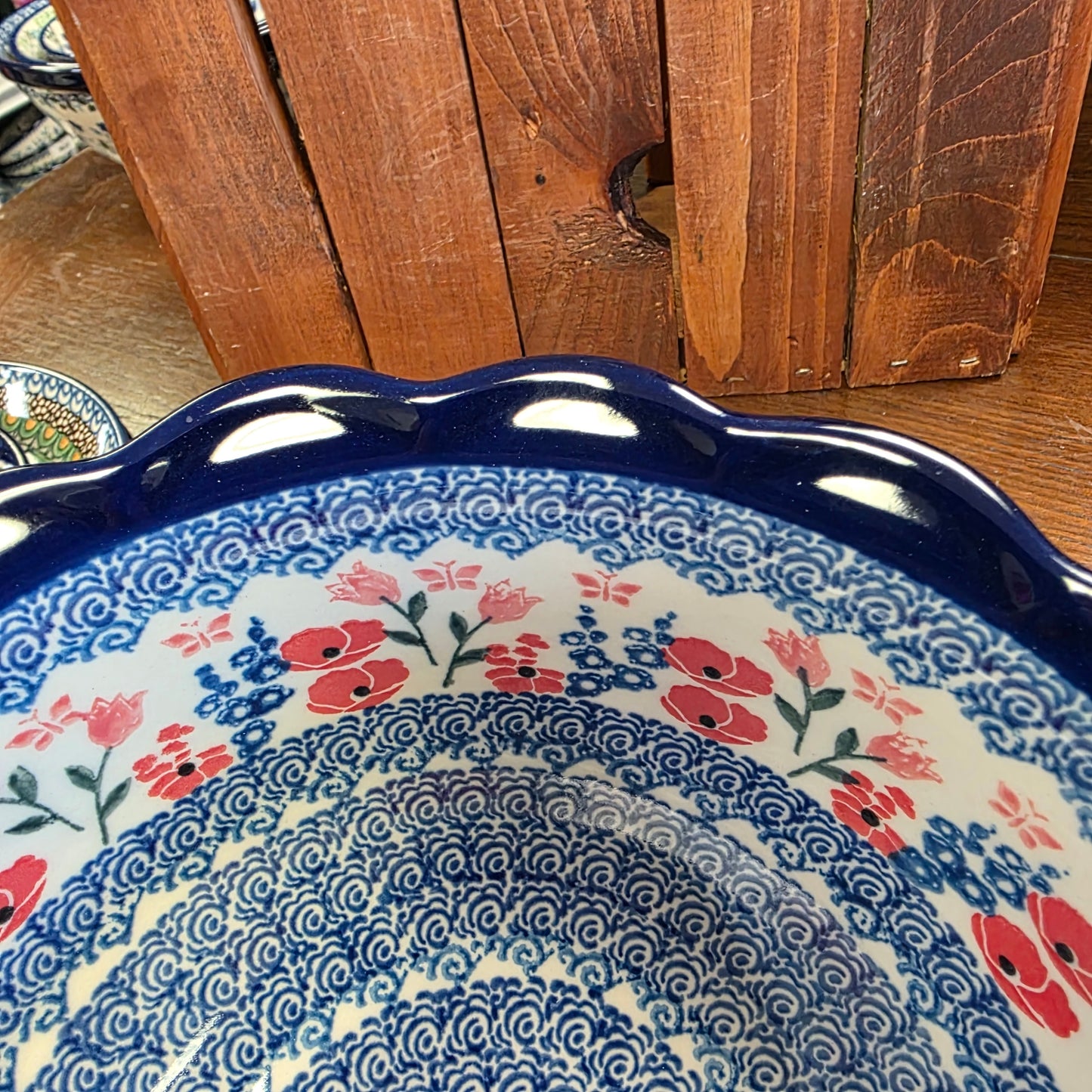 Bowl   Scalloped Edge  628-3220X  Whimsical Garden pf0526