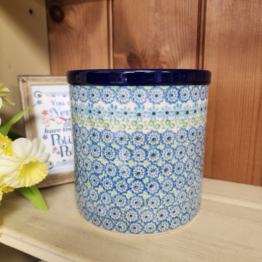 Utensil Holder   5.5"  003-3274X  Sea Glass pf0526