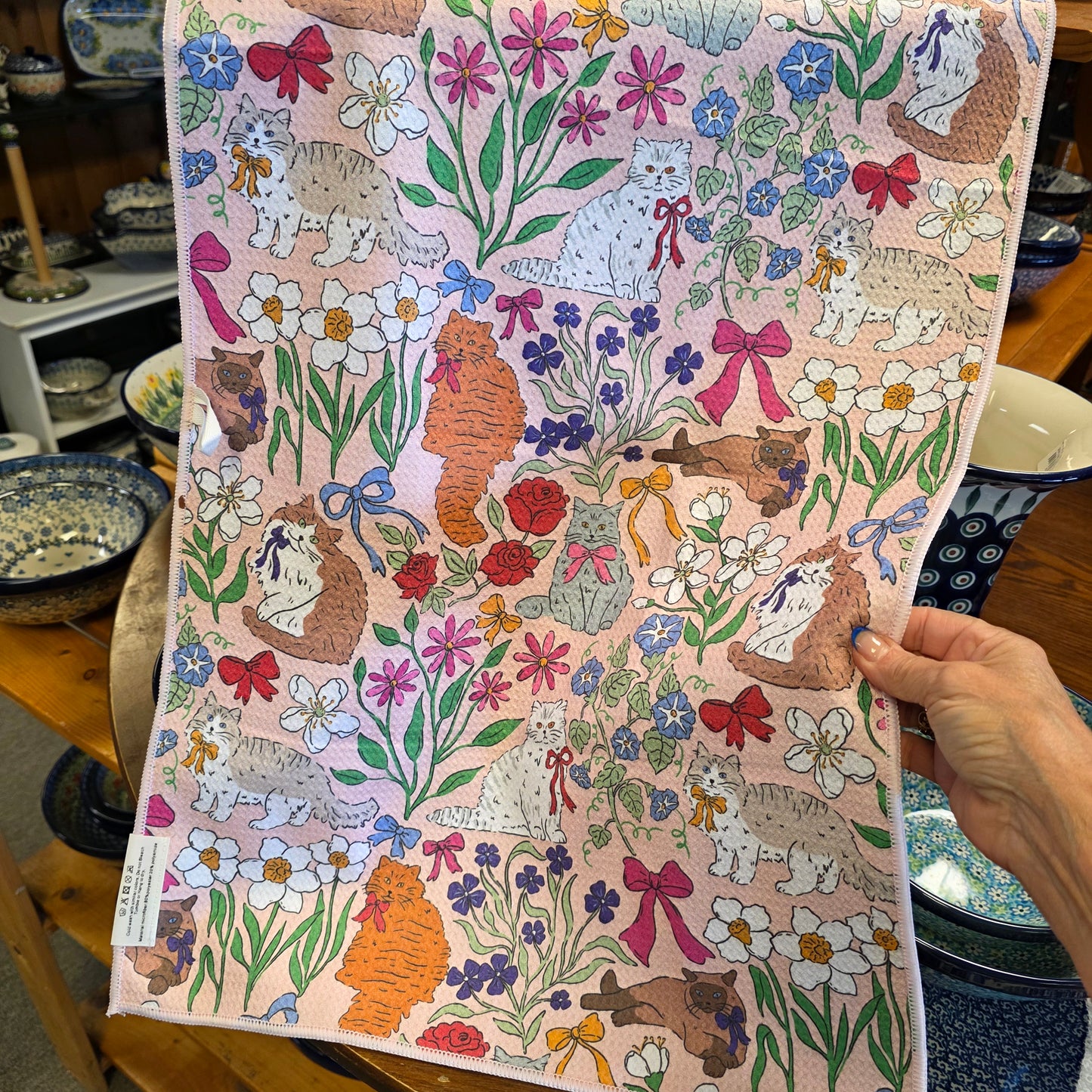 Towel /poly ~ Paws & Petals cat