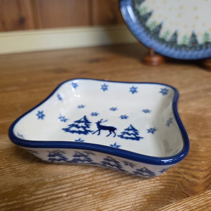 Bowl   Shallow Fluted  630-1931X  Snowy Pines pf0526