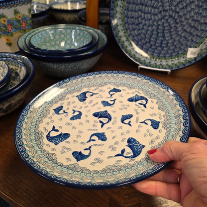 Plate ~ Dinner ~  10" 2372X ~ Deep Blue Sea ~ Koi Fish