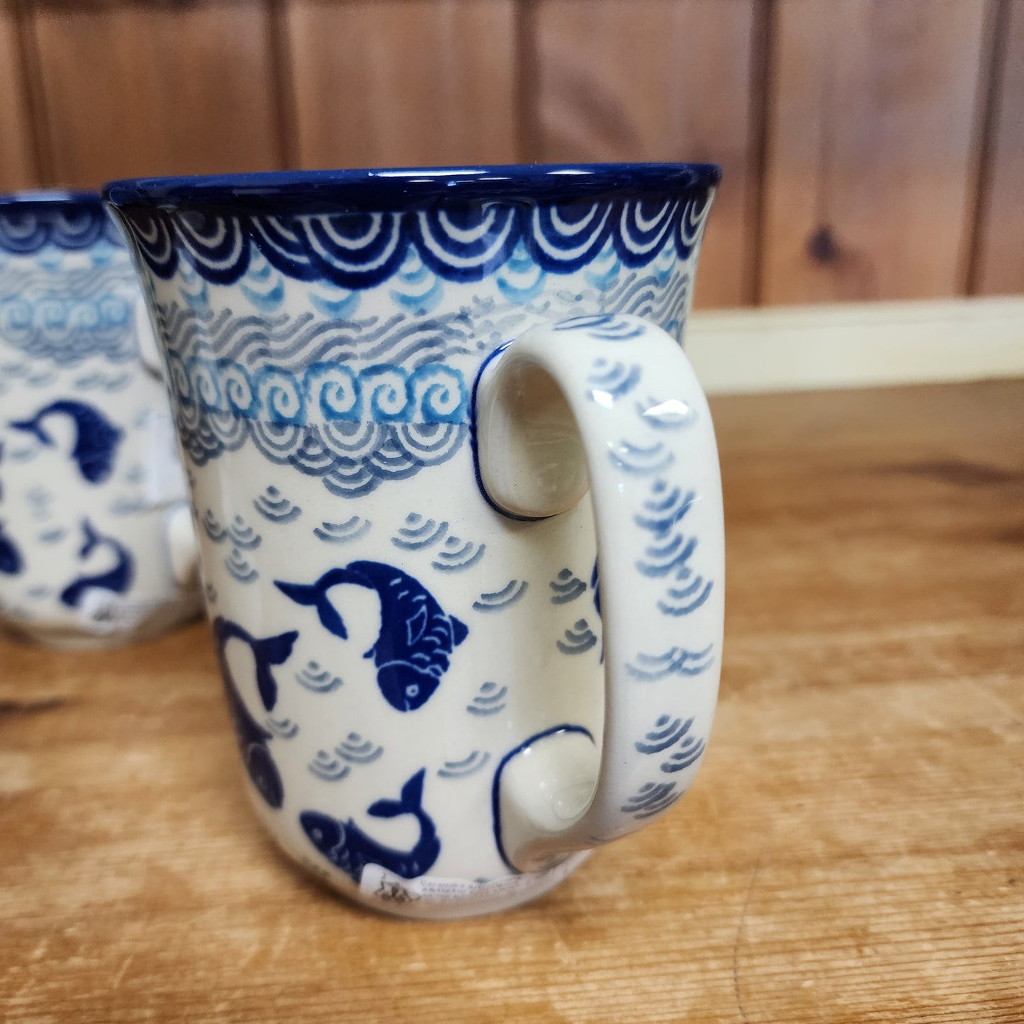 Mug ~ Bistro ~ 16 oz. 2372X ~ Deep Blue Sea ~ Koi Fish