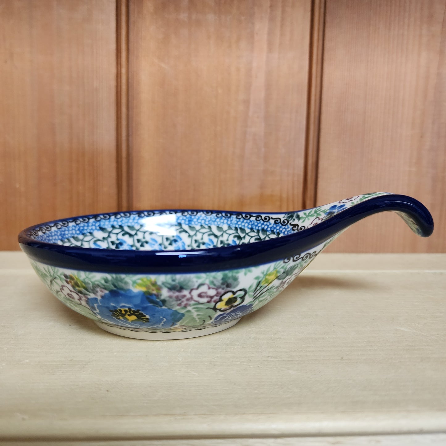 Bowl condiment w/handle  ~ Spoon/Ladle Rest ~ 4.5" 174-U4134 pf0425