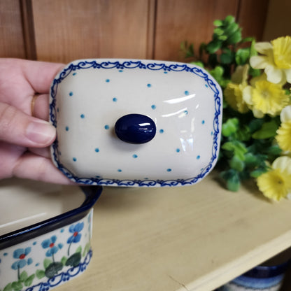 Box Covered Container   3.25"H x 3.5"W x 4.5"L  385-2668X  Dutch Iris pf0526