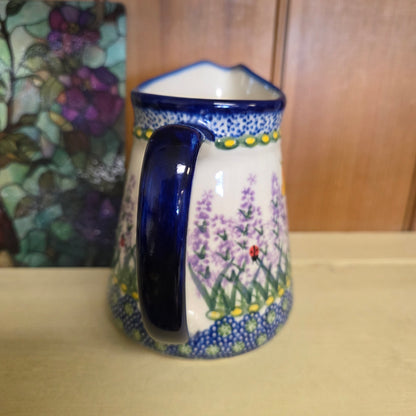 Pitcher 3 cup 5.5"h  ~ ARTX Lavender Buttefly ladybug