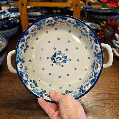 Baker   Round w/ Handles   8"   2222X ~ Snow Poppy