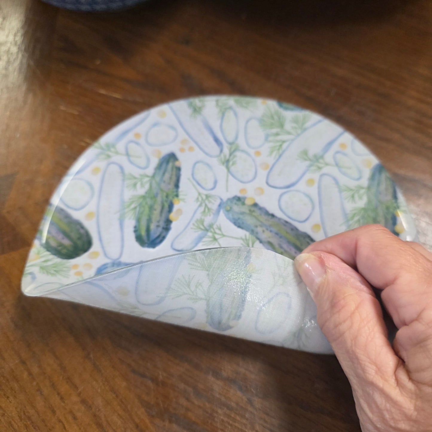Silicone Trivet  Dill Pickle: 8" Round Trivet / Silicone