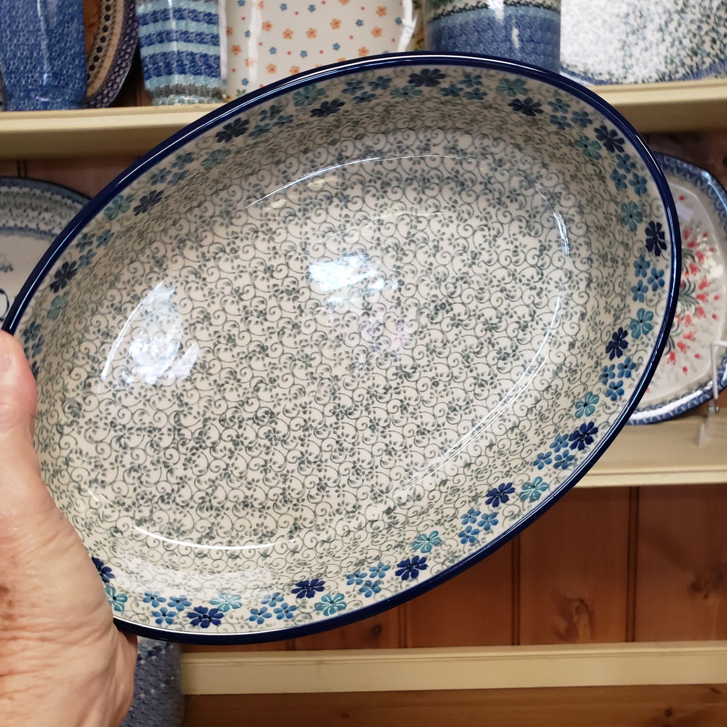 Baker Oval ~ 10.5" 298-2612X Periwinkle /6 cups