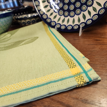 Tea Towel Green Artichoke