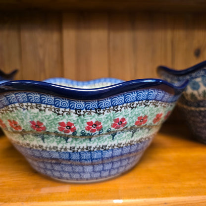 Bowl   Wavy Edge   Medium  10" 692-1916X  Maraschino pf0526