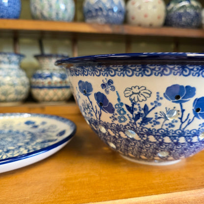 Berry Bowl w/ Saucer   8"W  470-2902X  Evening Poppy pf0526