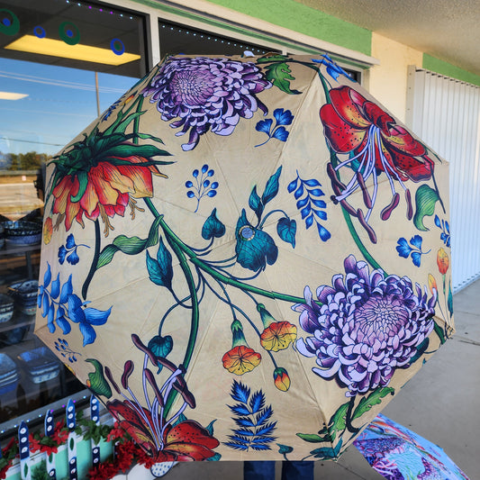 Anuschka ~ Umbrella ~ yellow / tropical flowers