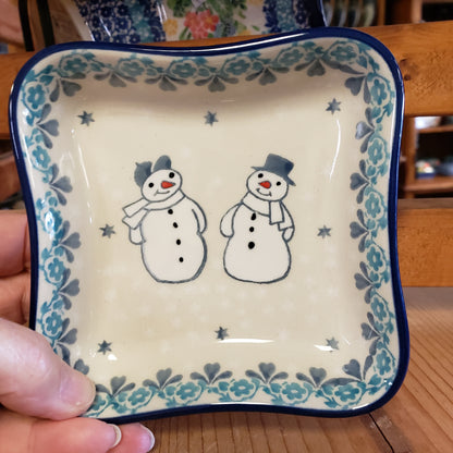 Bowl ~ Shallow Fluted 630-2793X  ~ Frost & Flurry Snowman