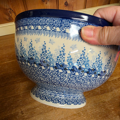 Pedestal Bowl - Large     3277X ~ Blue Sage