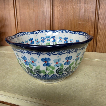 Bowl   Wavy Edge   5.75" A54-2668X  Dutch Iris pf0526