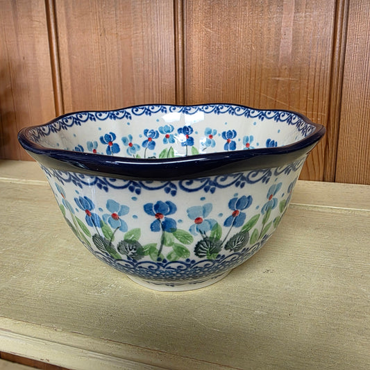 Bowl   Wavy Edge   5.75" A54-2668X  Dutch Iris pf0526