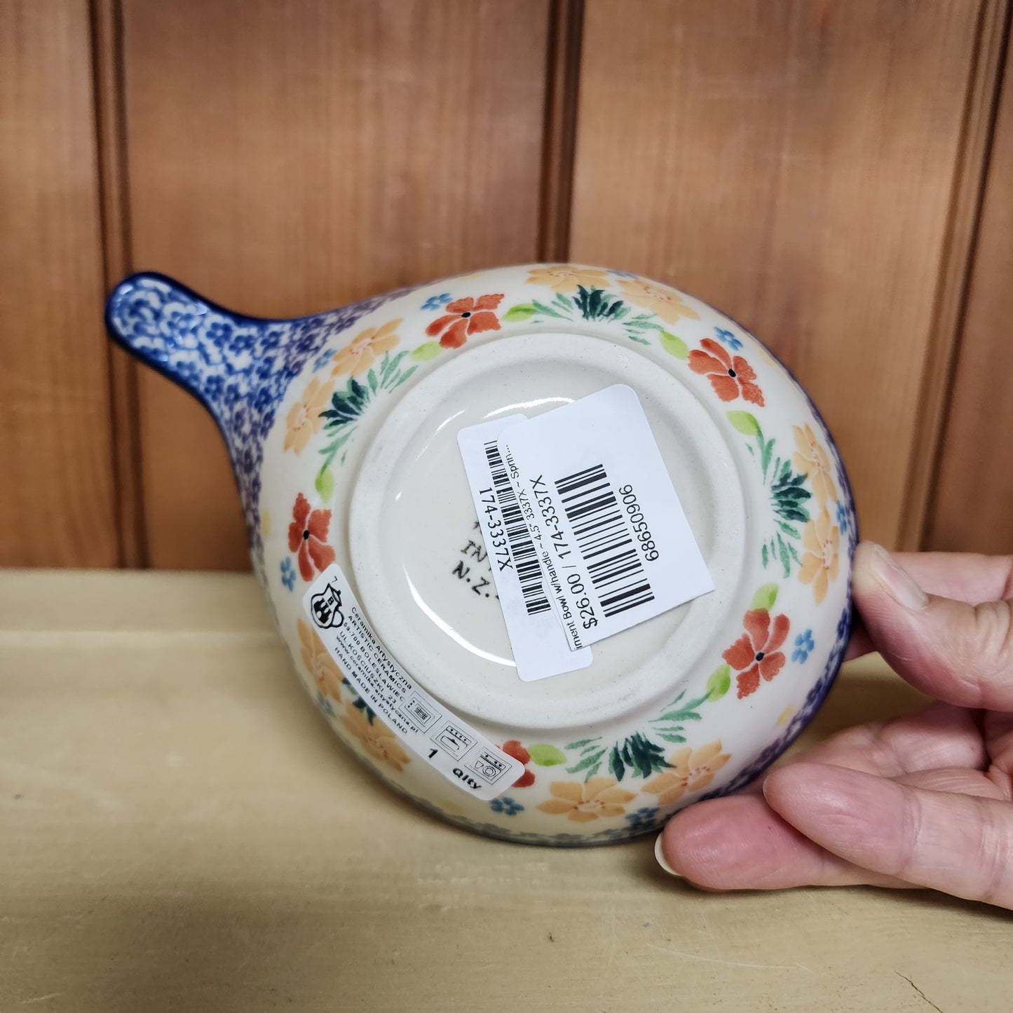 Condiment Bowl w/handle ~ 4.5" 3337X ~ Spring Palette
