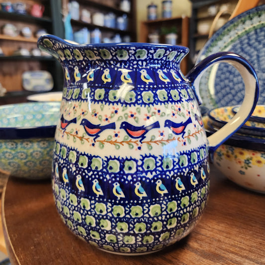 Pitcher 8.5 cups / 7.5"H Birds