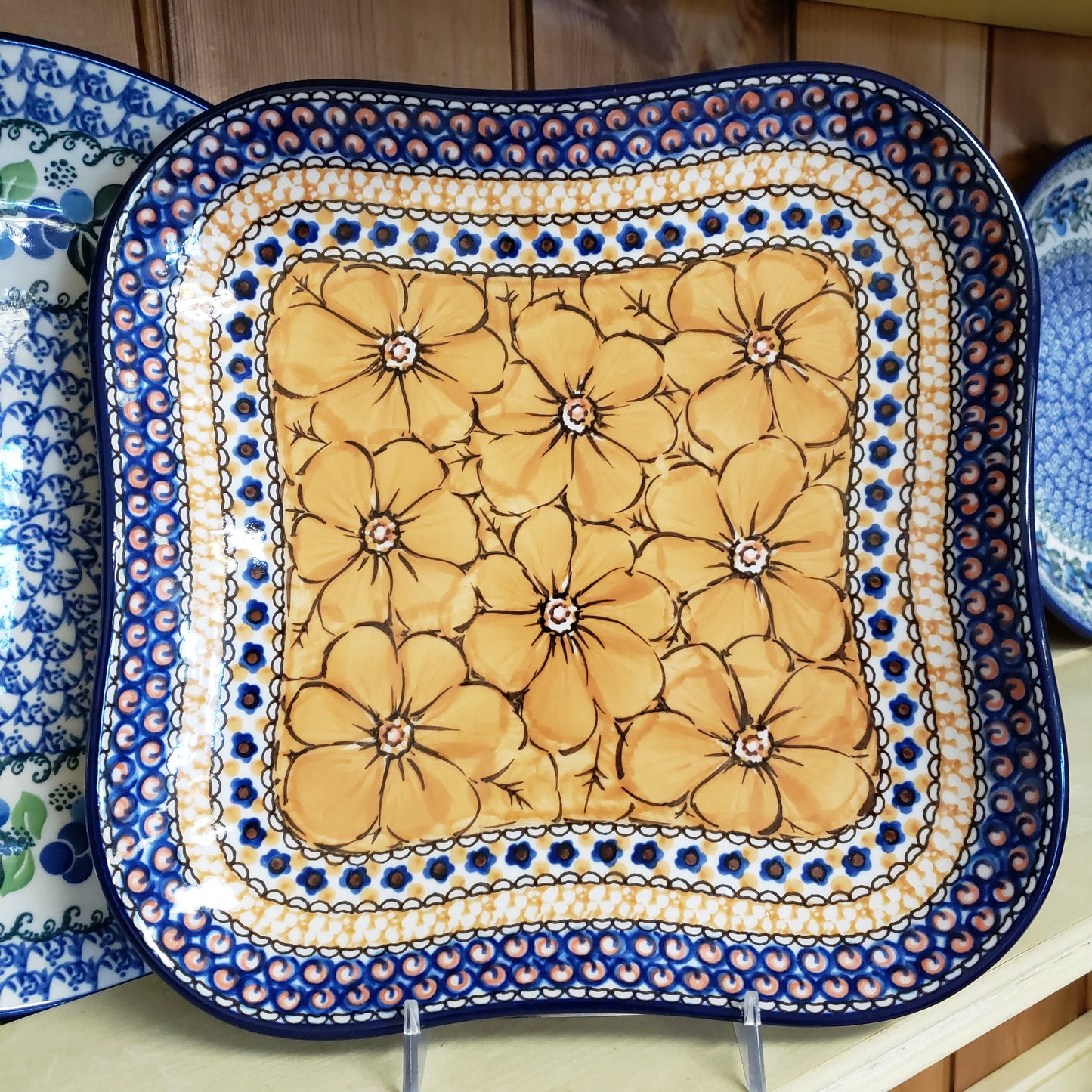 Tray ~ Square Fluted (9.5 in.) 581-U408B Orange ~ U4 J. Chyla