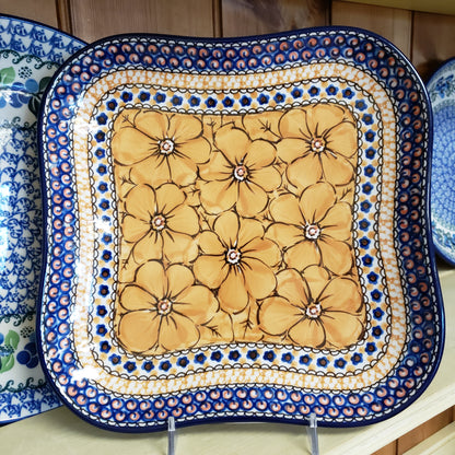 Tray ~ Square Fluted (9.5 in.) 581-U408B Orange ~ U4 J. Chyla